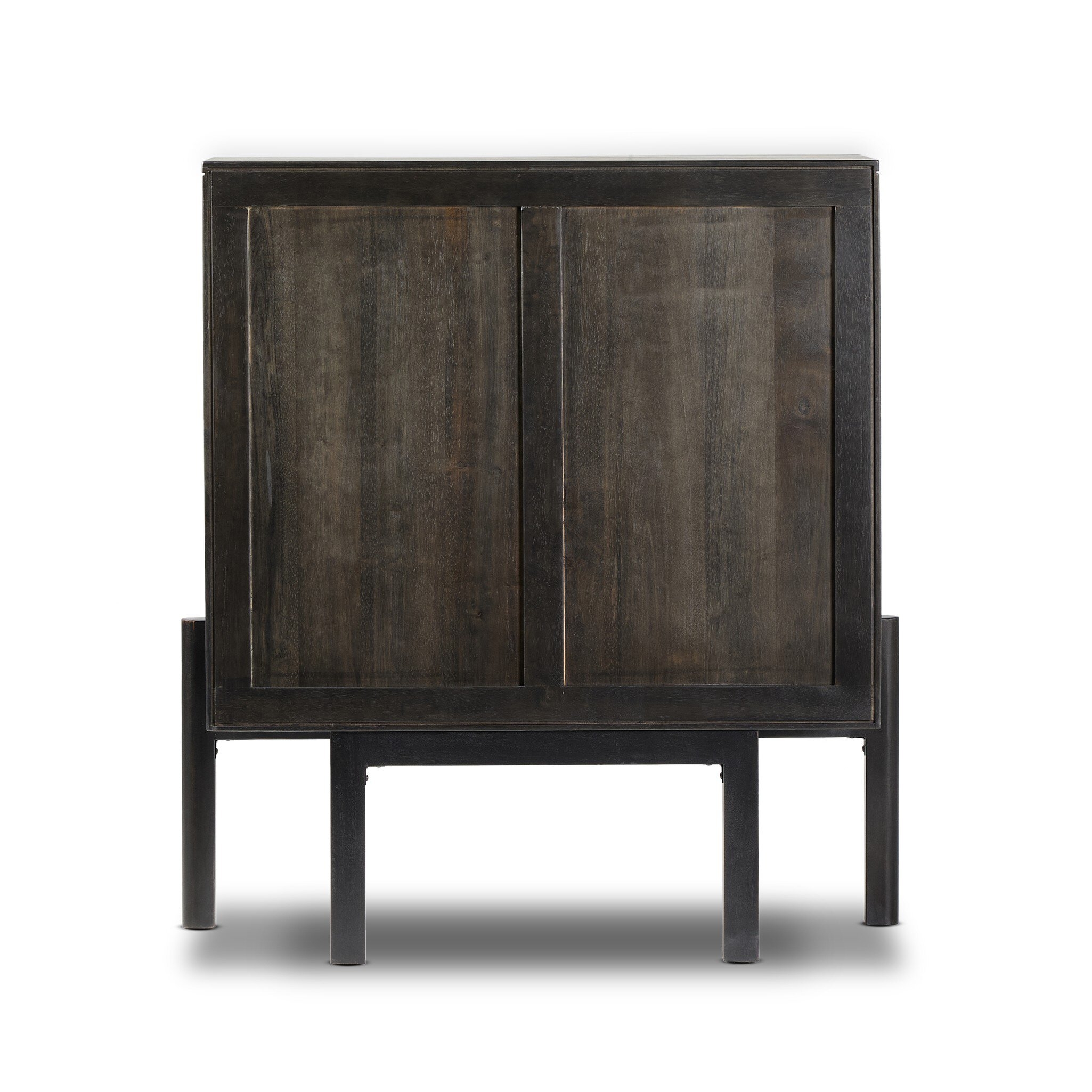 Reza Bar Cabinet - Worn Black Parawood - Image 5