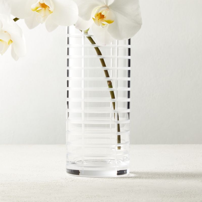 Eyvette Carved Glass Vase - Image 1