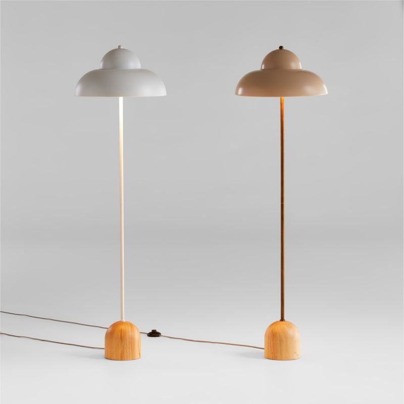 Eloise White Wood and Metal Kids Floor Lamp - Image 2