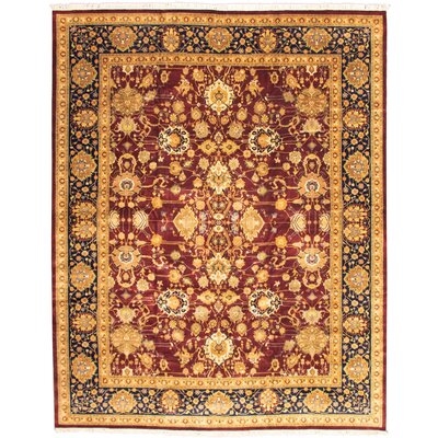 One-of-a-Kind Hand-Knotted New Age Pako Persian 18/20 Dark Red 11'11" x 15' Wool Area Rug - Image 0