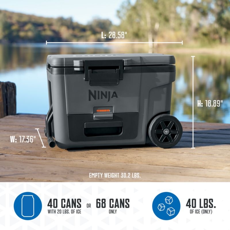 Ninja ® FrostVault™ 45-Qt. Wheeled Cooler with Dry Zone in Charcoal Grey - Image 1