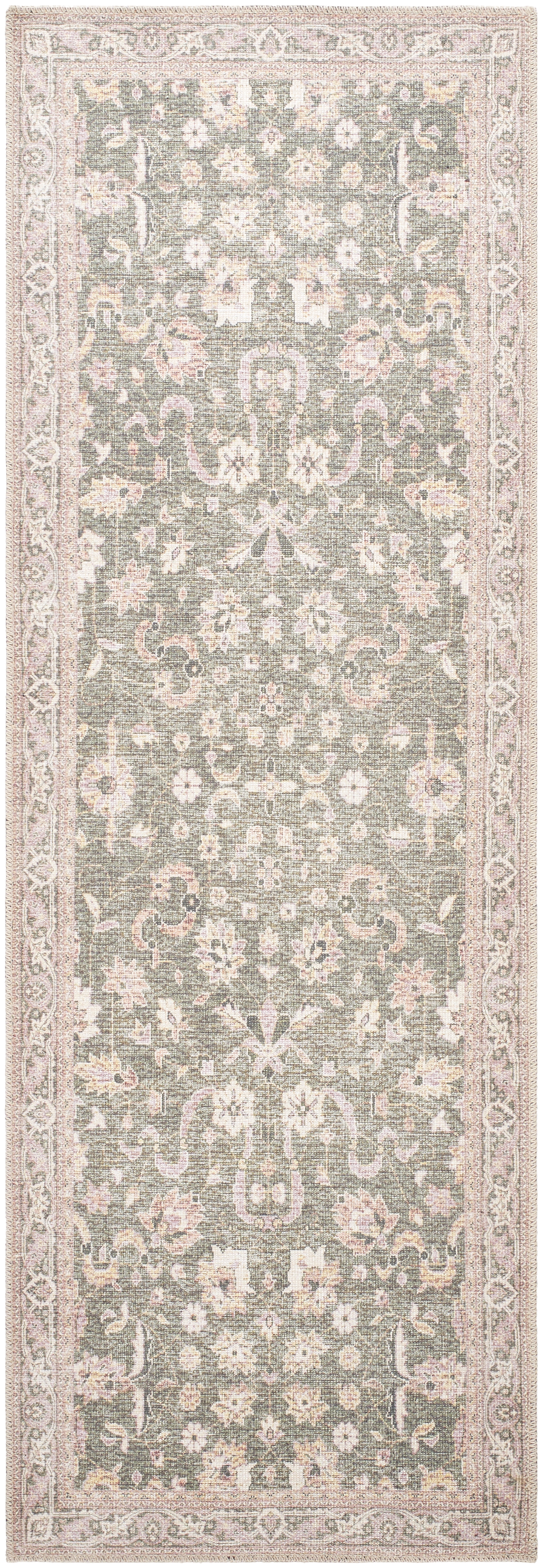 Amelie Green Indoor 2' x 2'11" Machine Woven Rug - Image 0