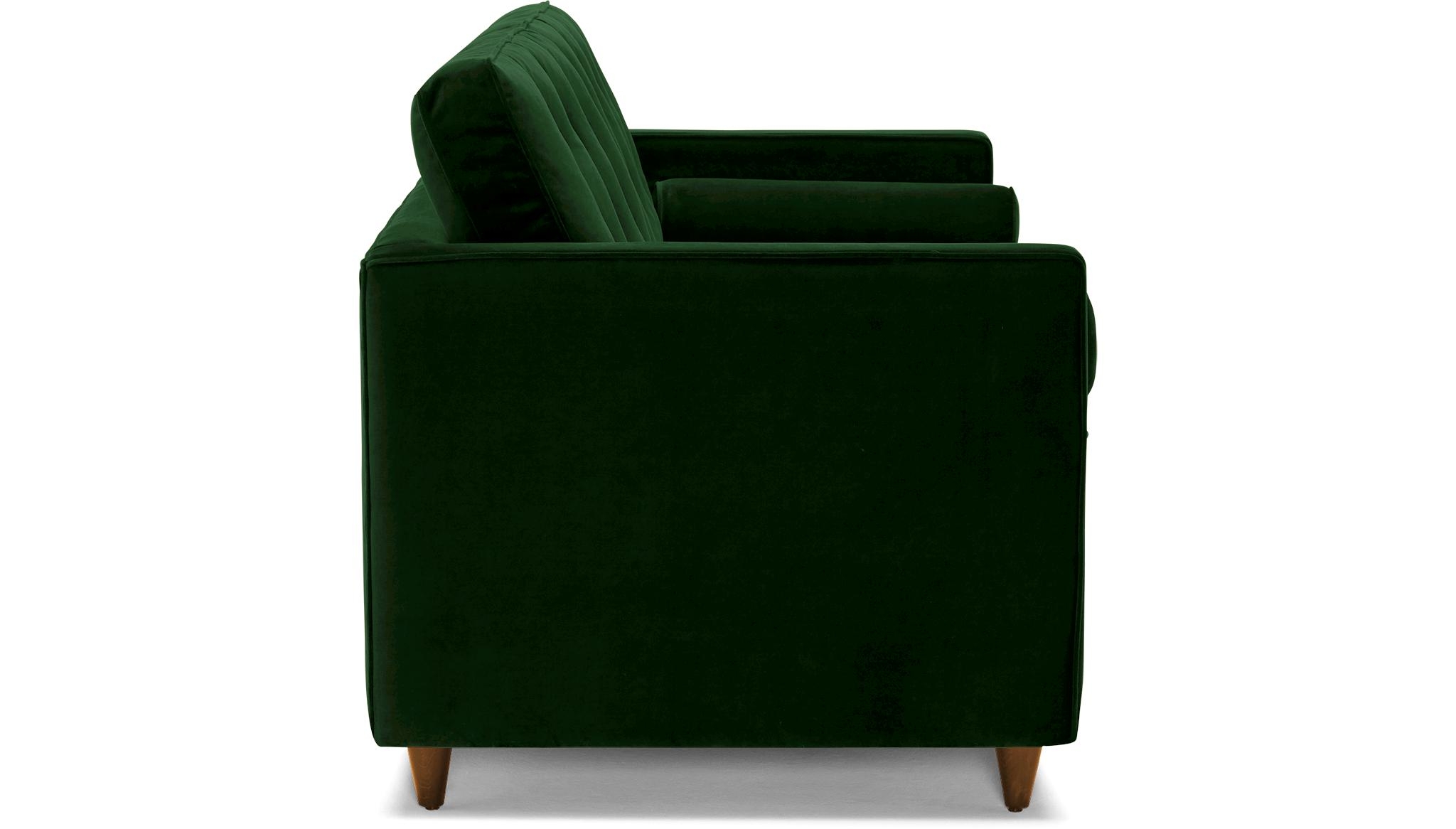 Green Braxton Mid Century Modern Sleeper Sofa - Royale Evergreen - Mocha - Image 2