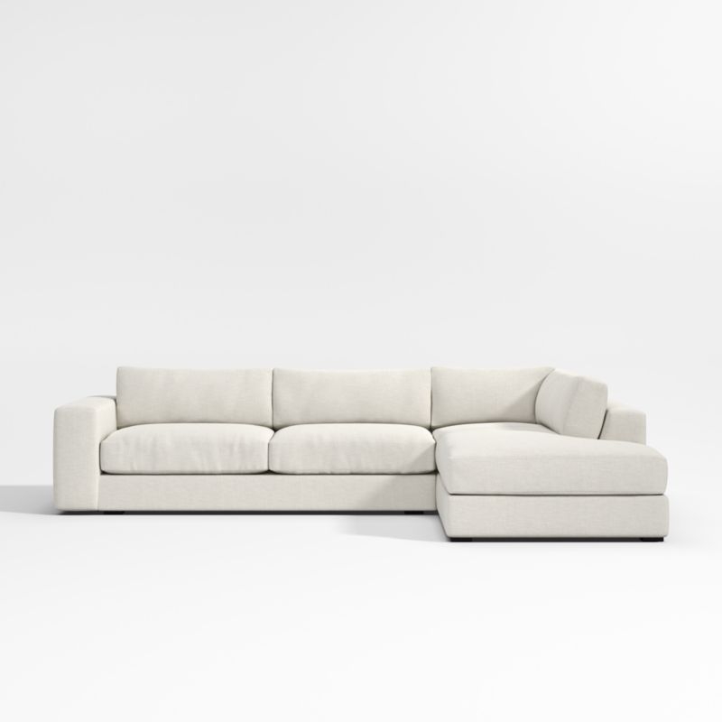 Oceanside Deep Low 2-Piece L-Shaped Sectional Sofa with Corner Bumper - Image 1