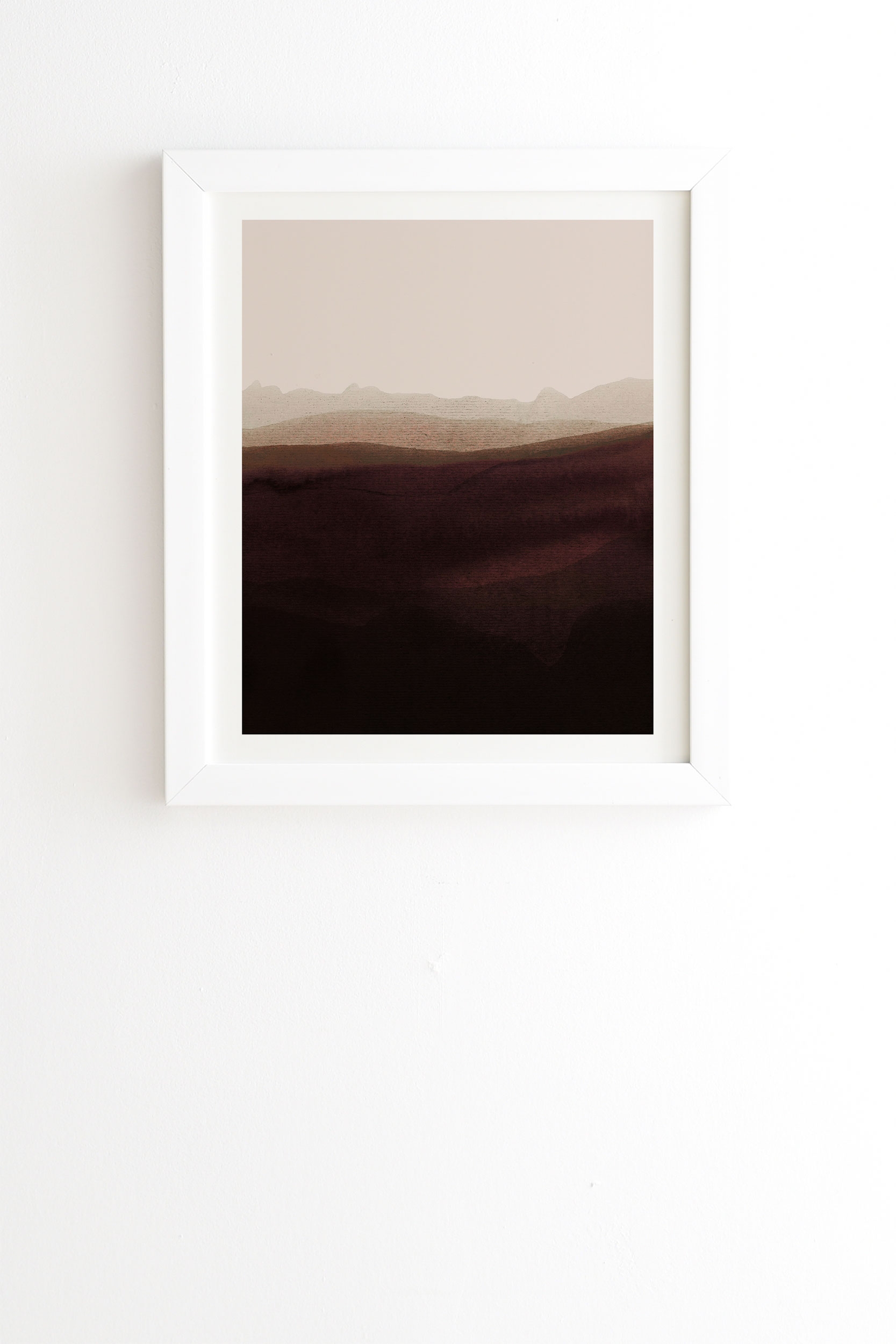 Mountain Horizon 31 by Iris Lehnhardt - Framed Wall Art Basic White 30" x 30" - Image 1