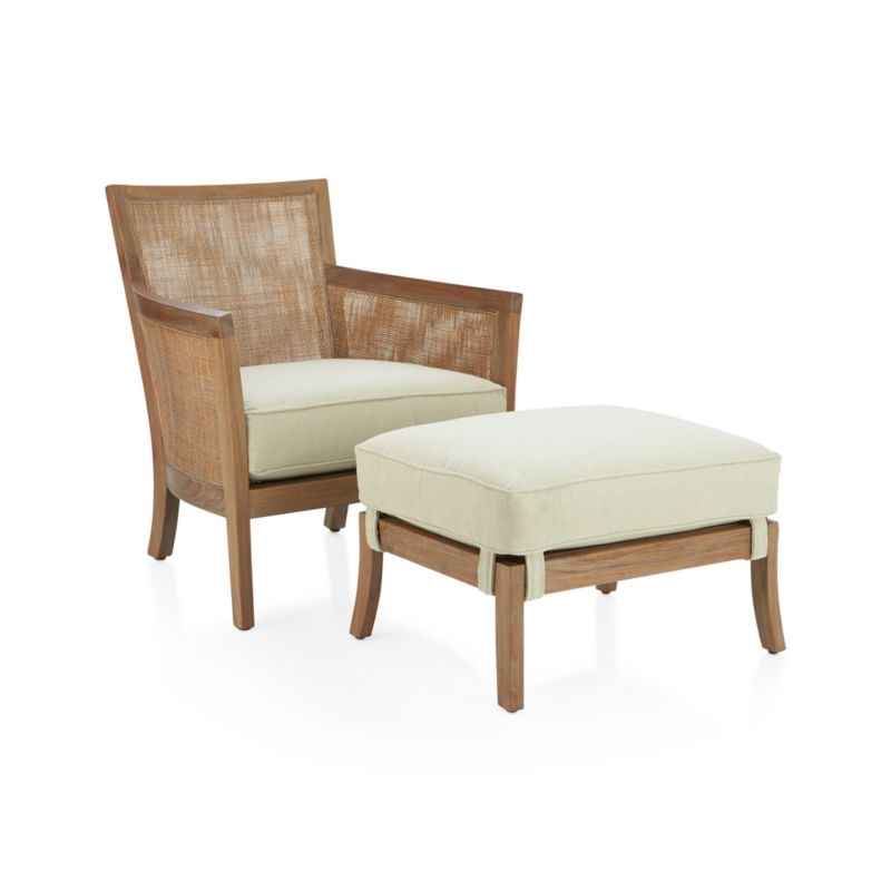 Blake Grey Wash Rattan Chair with Fabric Cushion - Image 5