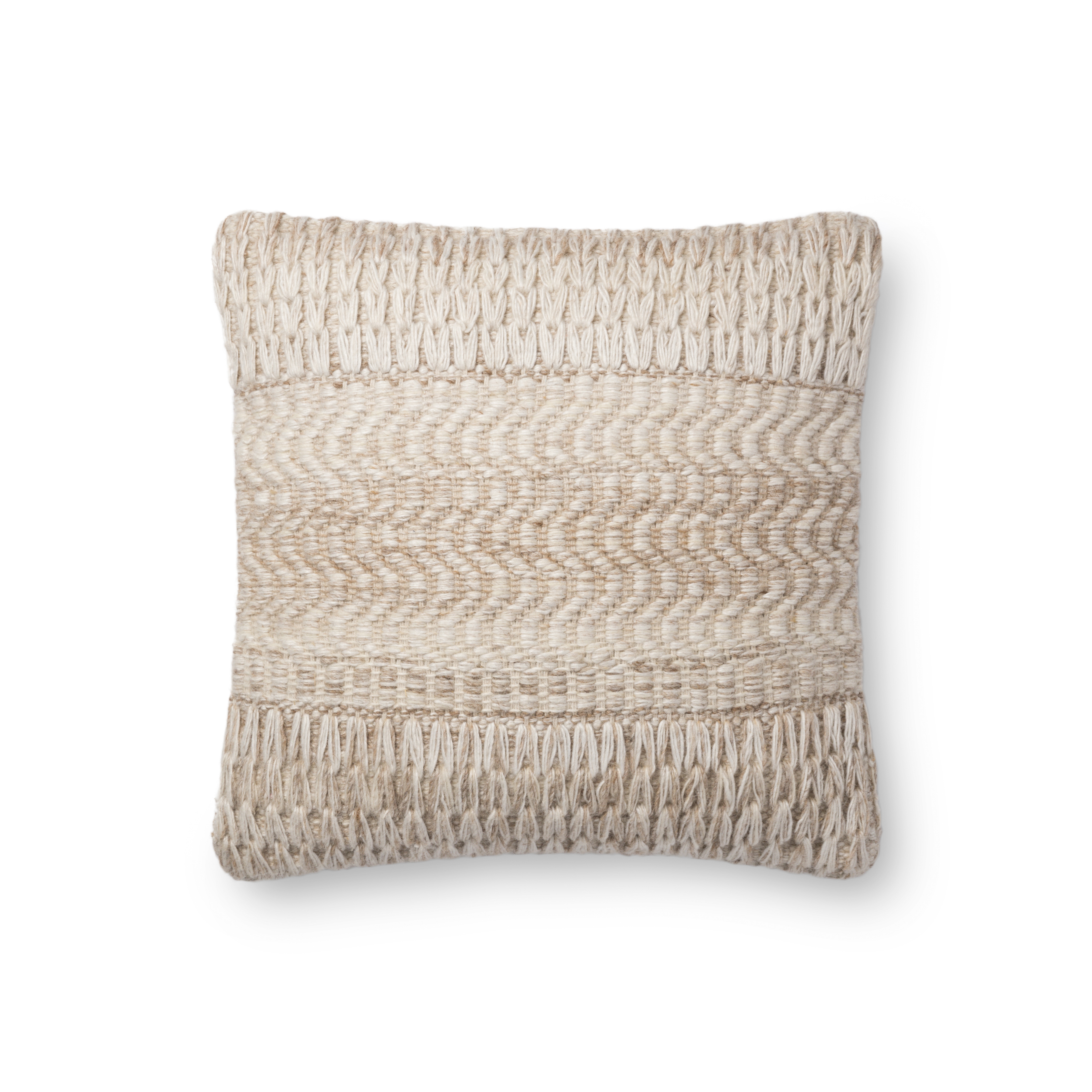 Loloi Pillows P0697 Sand 18" x 18" Cover Only - Image 0