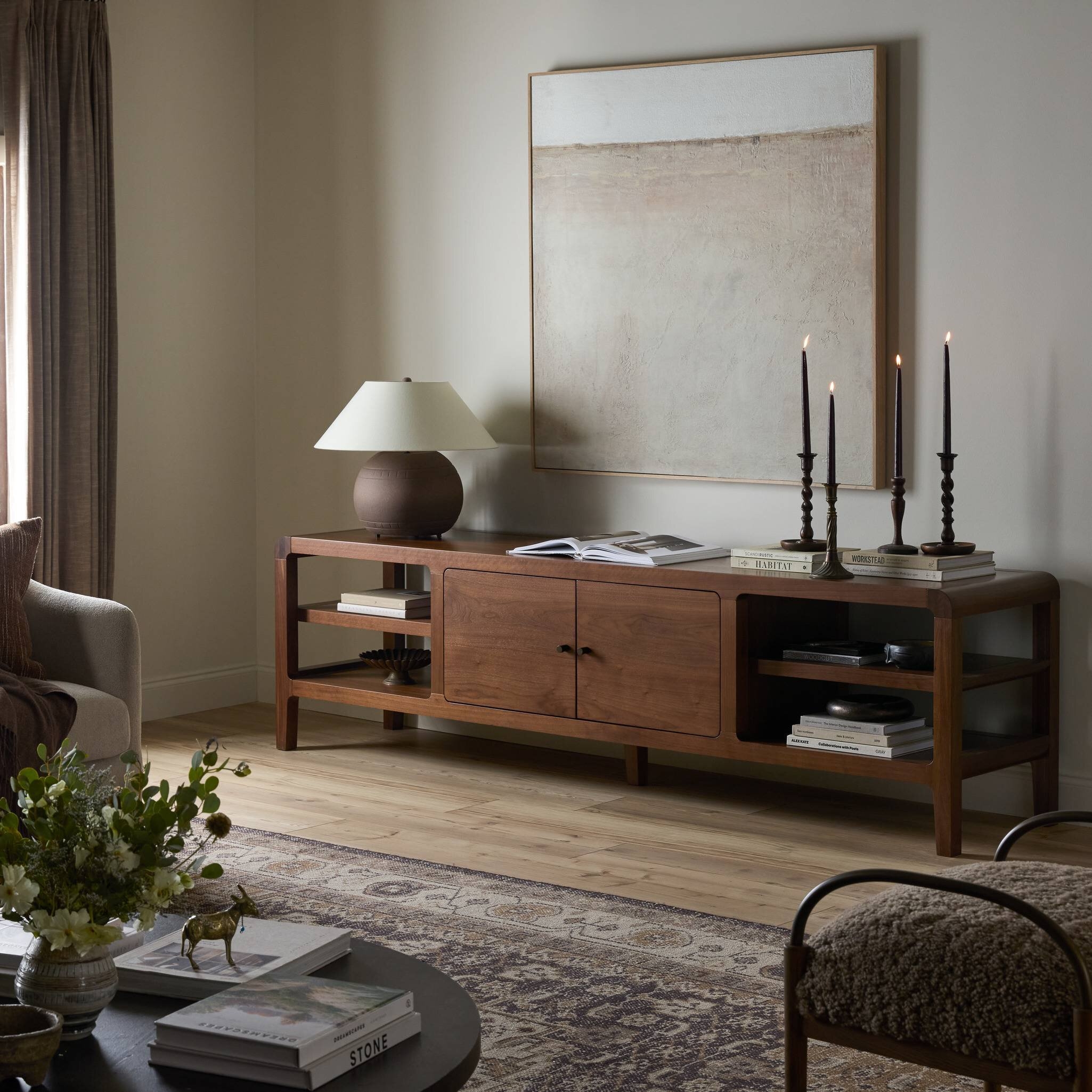 Hawkes Media Console - Dark Walnut Solid - Image 3