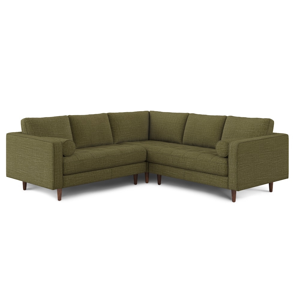 Sven 91" Tufted Corner Sectional - Napa Moss - Image 1