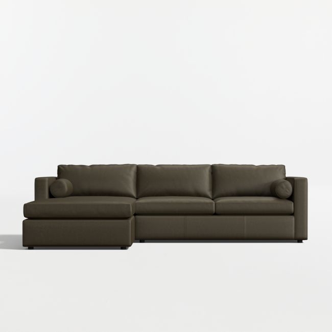 Aris 2-Piece Leather Sectional Sofa with Chaise Lounge - Image 0
