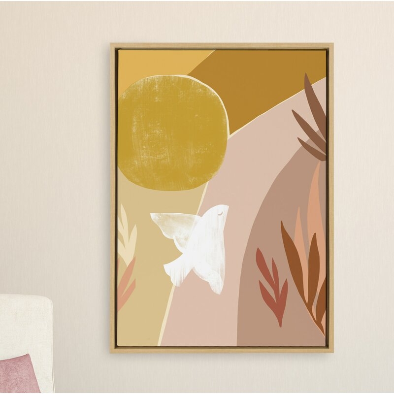 Sunrise Dove' by Kate Aurelia Studio-Floater Frame Painting Print on Canvas, 23" x 33" - Image 1
