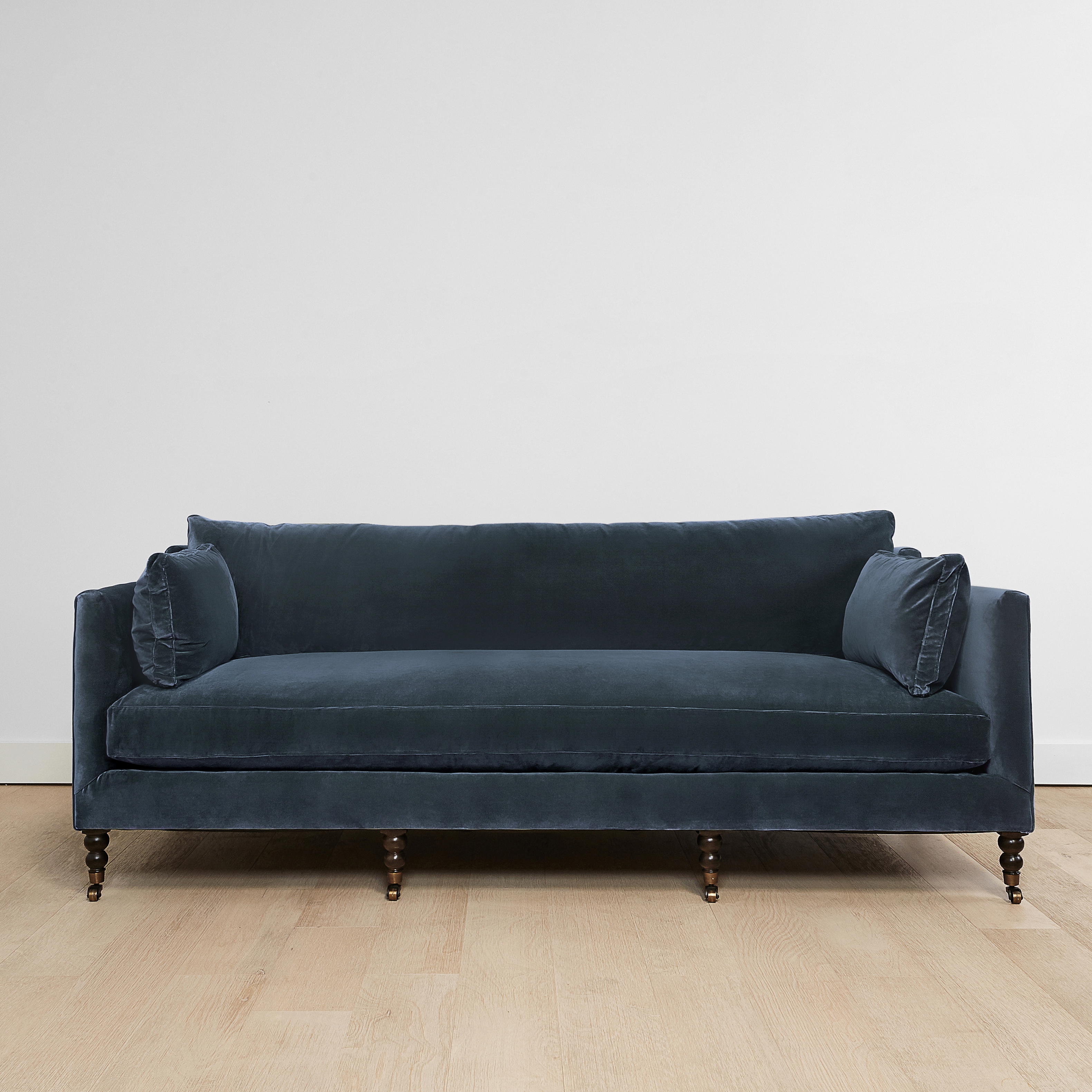 Fabienne Velvet Sofa, Blue - Image 0