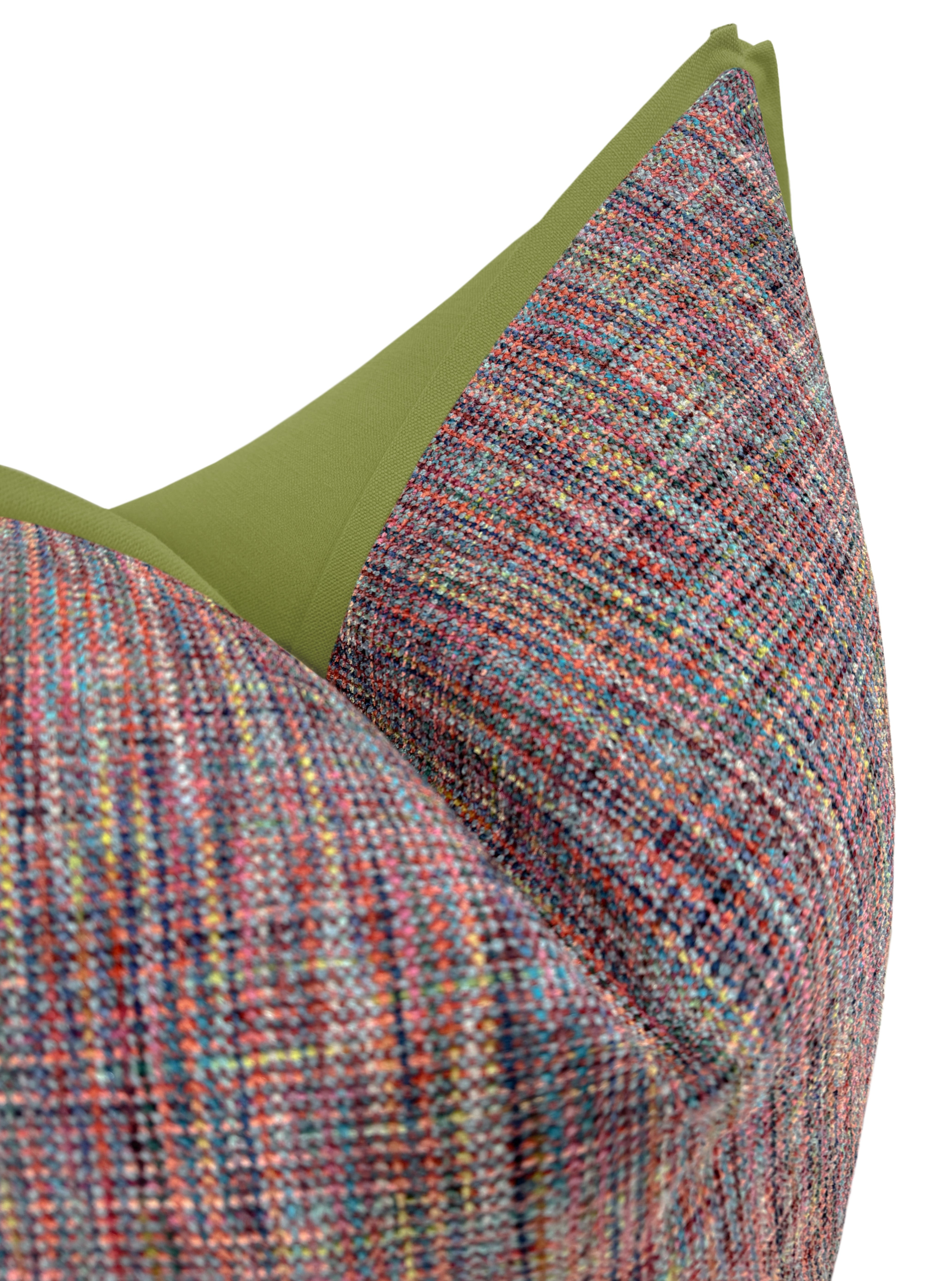 LENNOX CHENILLE // MULTI | LDC - 20" X 20" / BUTTERFLY FLANGE / Olive - Image 0