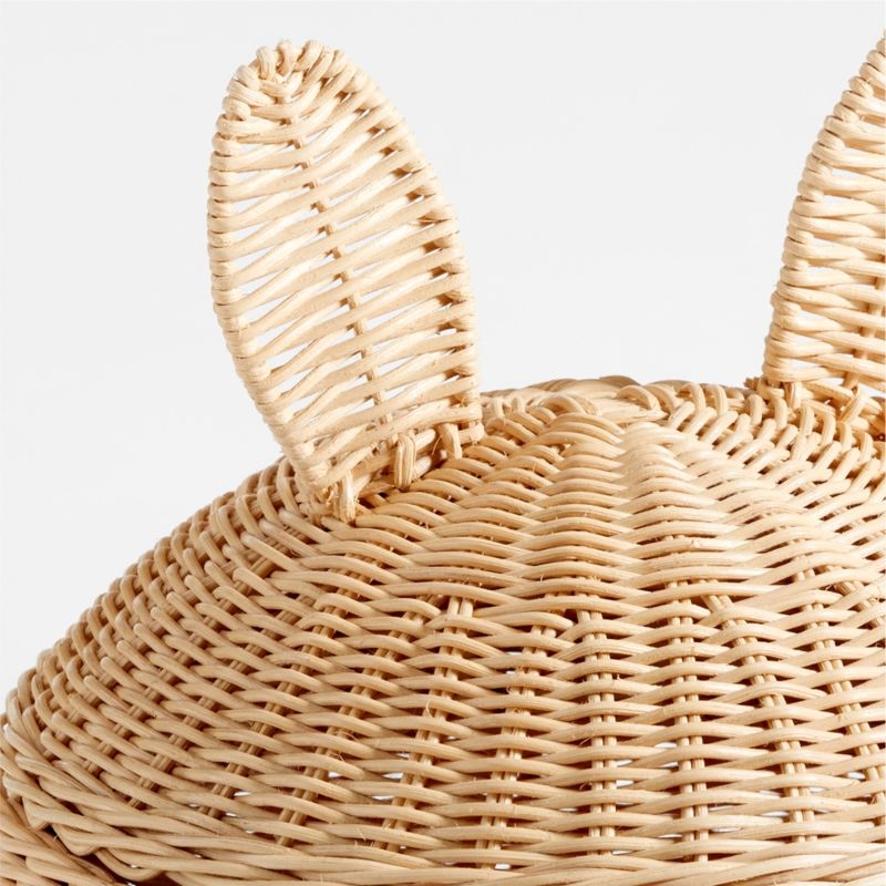 Small Wicker Bunny Floor Storage Basket - Image 4