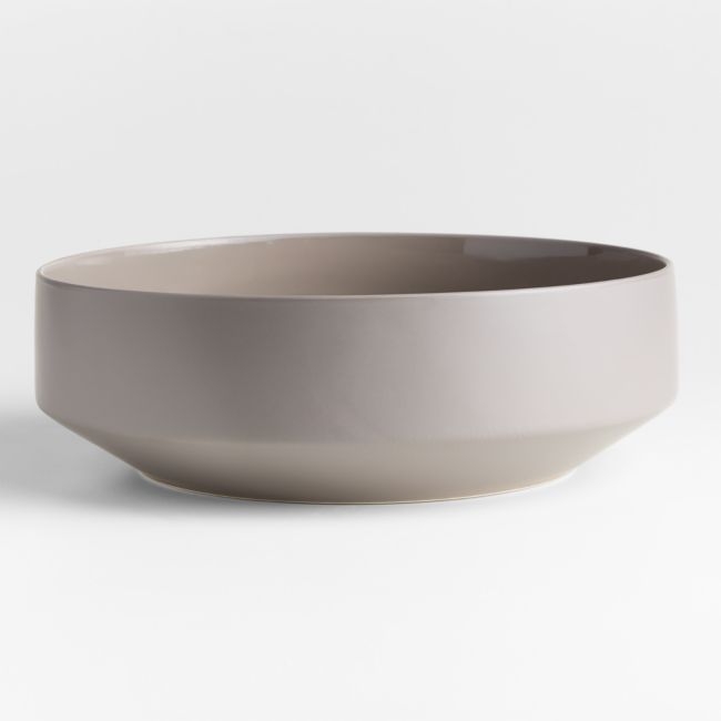 Tour Taupe 12" Porcelain Serving Bowl - Image 0