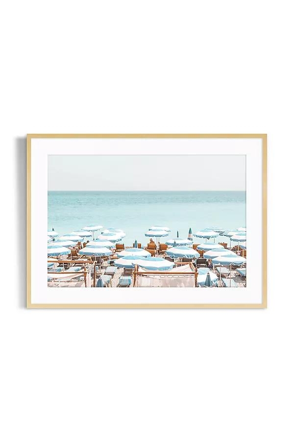 French Riviera Blue Beach Wall Art - Image 0
