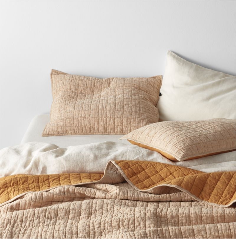 Brulee Brown Belgian Flax Linen Quilt Full/Queen - Image 4