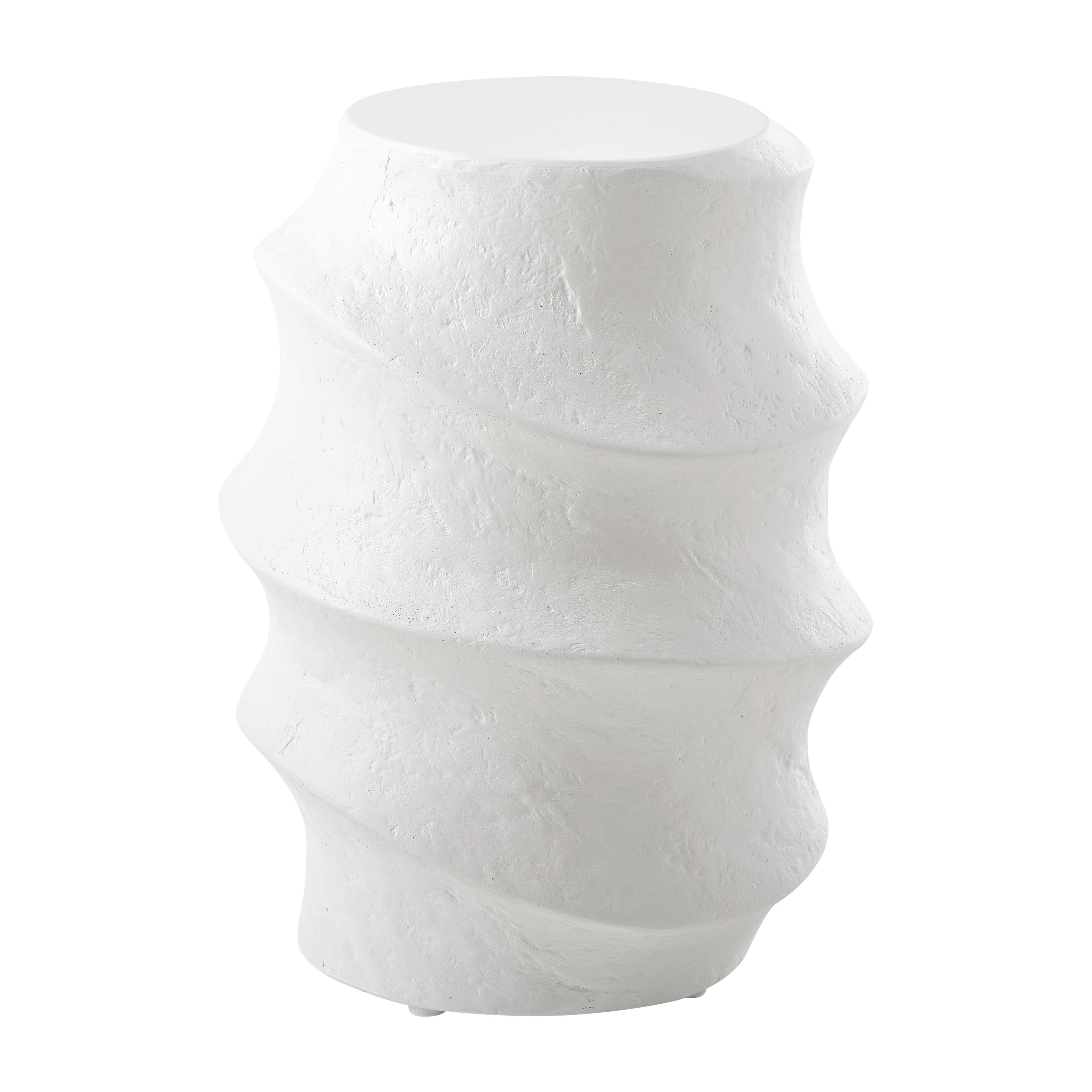 Winded Outdoor White Accent Table - Image 4