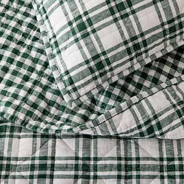 HTH Tartan Quilt, King Sham, Evergreen - Image 2