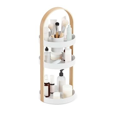 Bellwood Cosmetic Organizer, White & Natural - Image 1