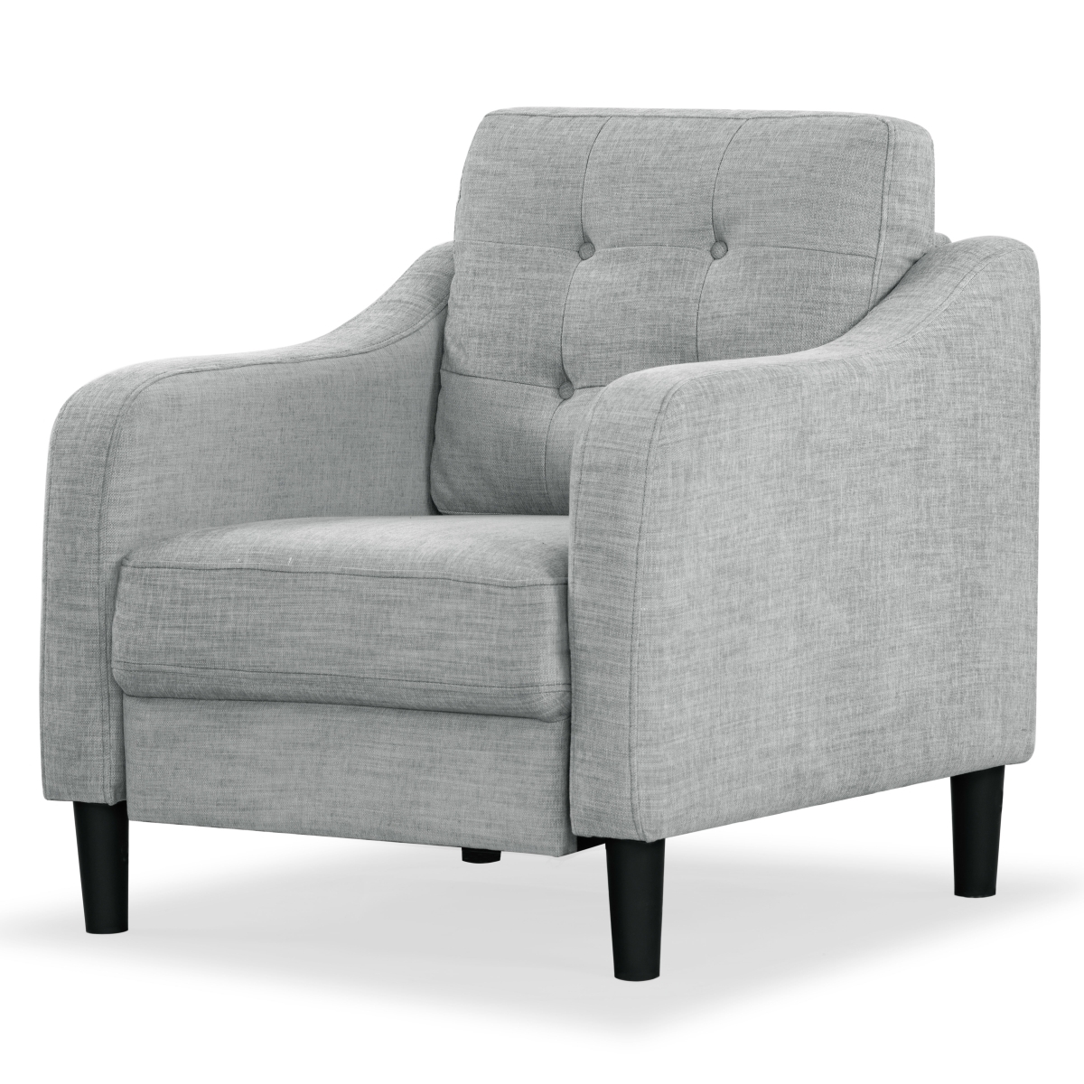 Nathaniel Tufted Back Accent Chair - Light Grey - Image 7
