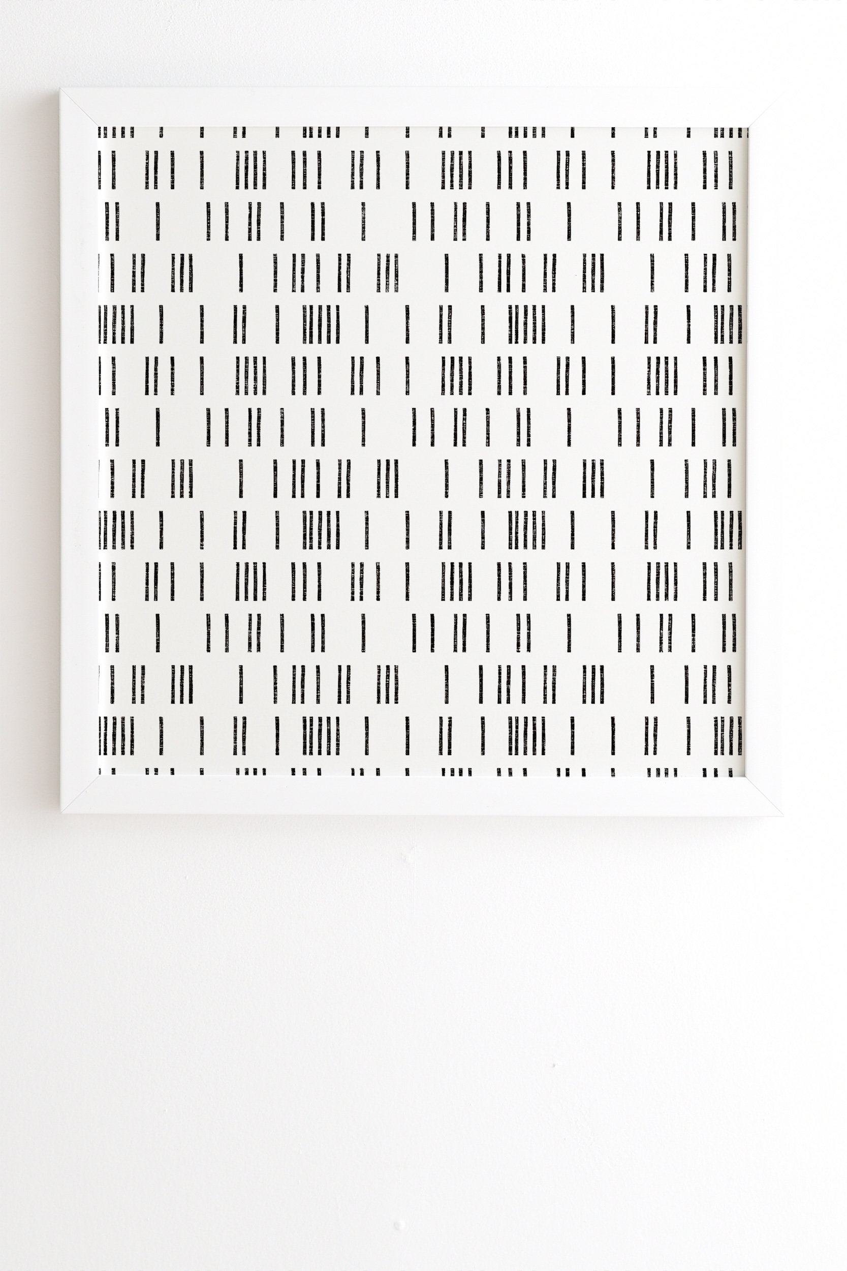 Bogo Mudcloth White by Holli Zollinger - Framed Wall Art Basic White 11" x 13" - Image 1
