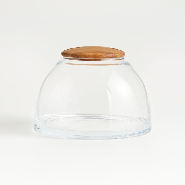 Small Glass Terrarium with Wood Lid - Image 0
