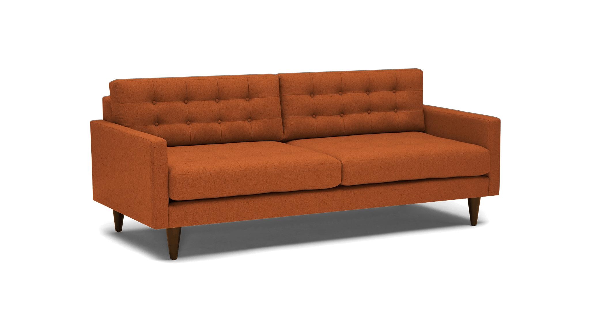 Orange Eliot Mid Century Modern Sofa - Vibe Sunkist - Mocha - Image 1