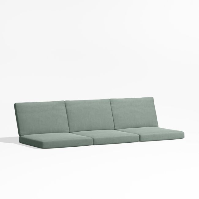 Alfresco Spa Blue Sunbrella ® 3-Piece Outdoor Sectional Sofa Cushions - Image 0