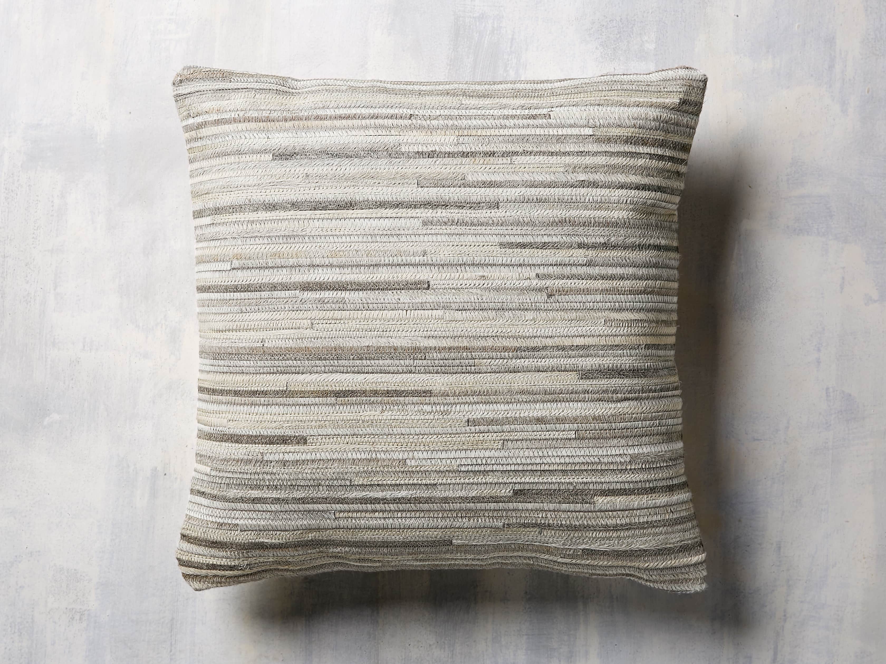 Stripe Pillow Cover Hide in Gray - Image 0