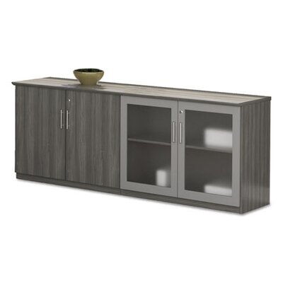 Medina Series Low Wall Cabinet With Doors, 72W X 20D X 29 1 2H, Gray Steel, Box2 - Image 0