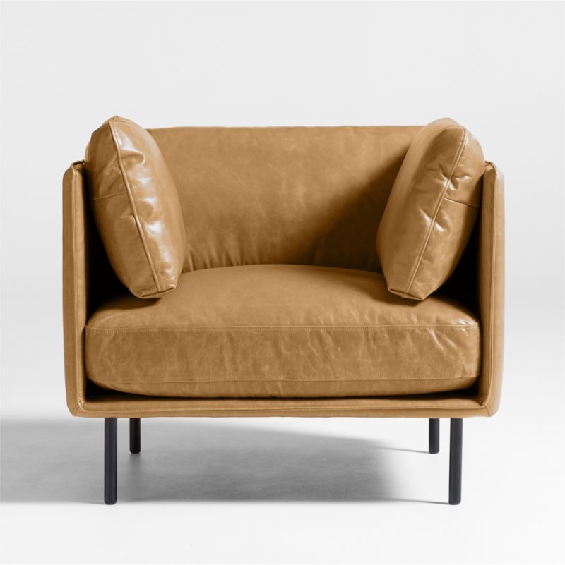 Wells 37" Leather Chair - Image 1