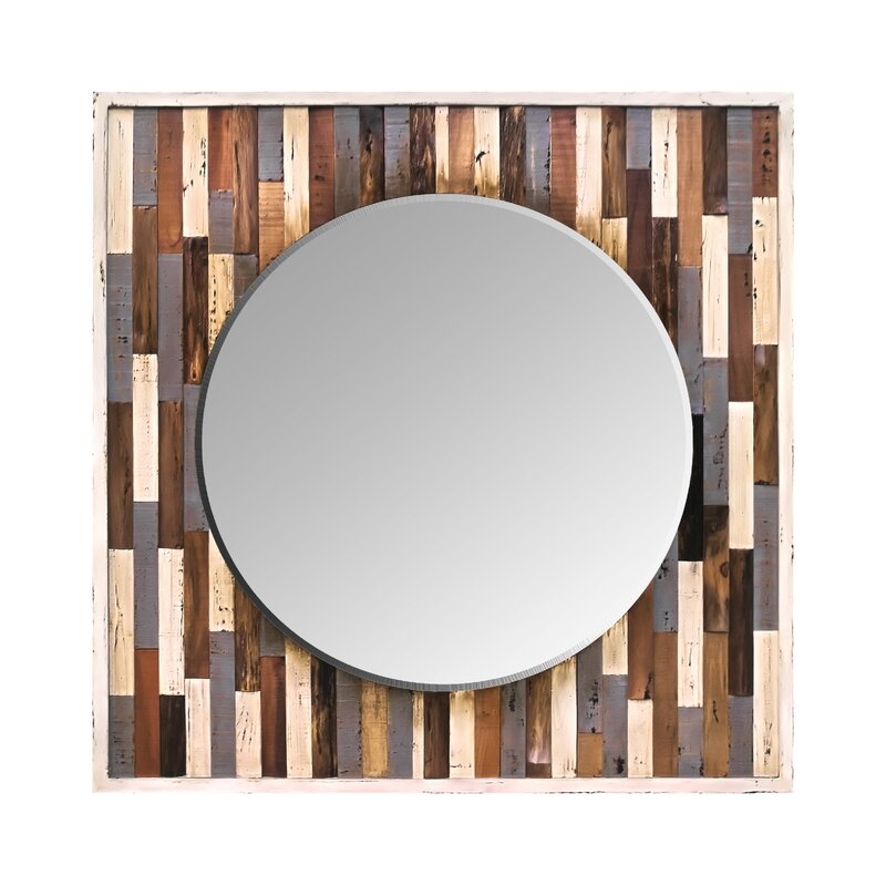  Country Pine Reclaimed Frame Accent Mirror - Image 0