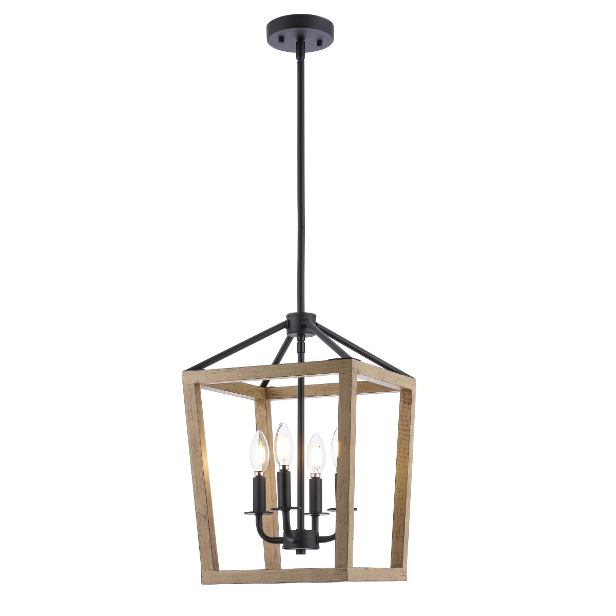 Valdis 4Lt 12 Inch Pendant - Natural/Black - Image 6