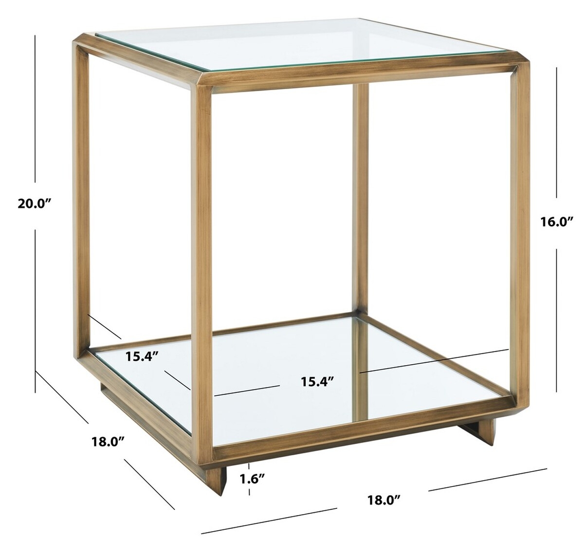 Florabella Mirrored Accent Table - Bronze - Image 6