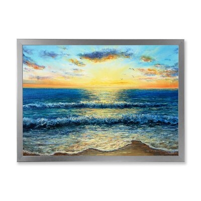 Morning Light On The Ocean Waves I - Nautical & Coastal Canvas Wall Art Print-FDP37370 - Image 0