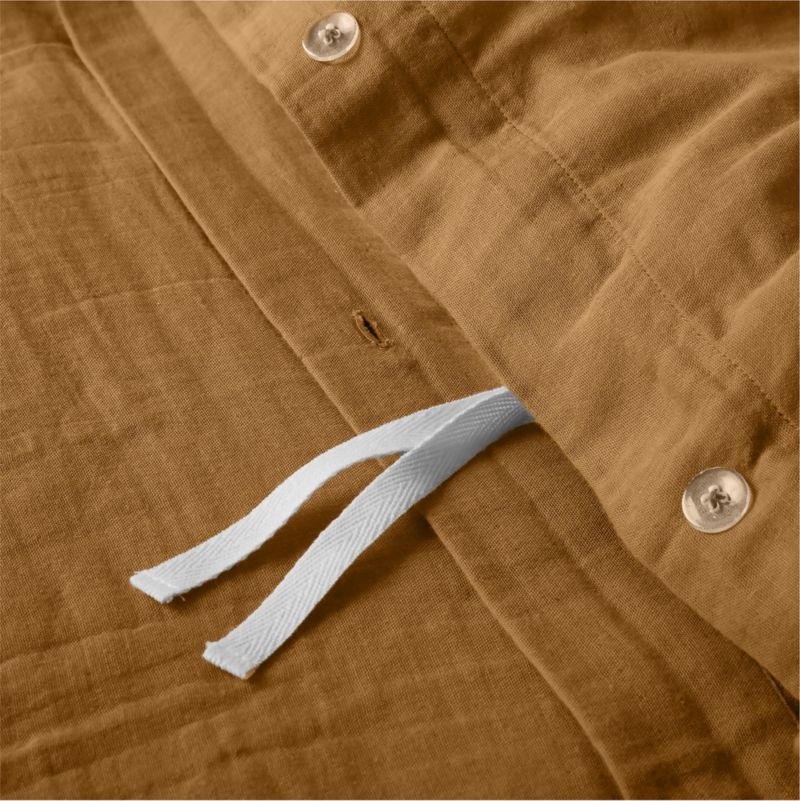 Supersoft Kids Brulee Brown Organic Cotton Gauze Twin Duvet Cover - Image 2