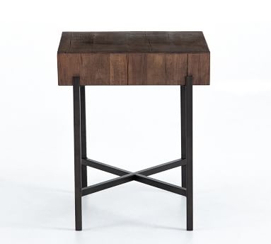 Fargo Reclaimed Wood End Table, Distressed Gray - Image 3