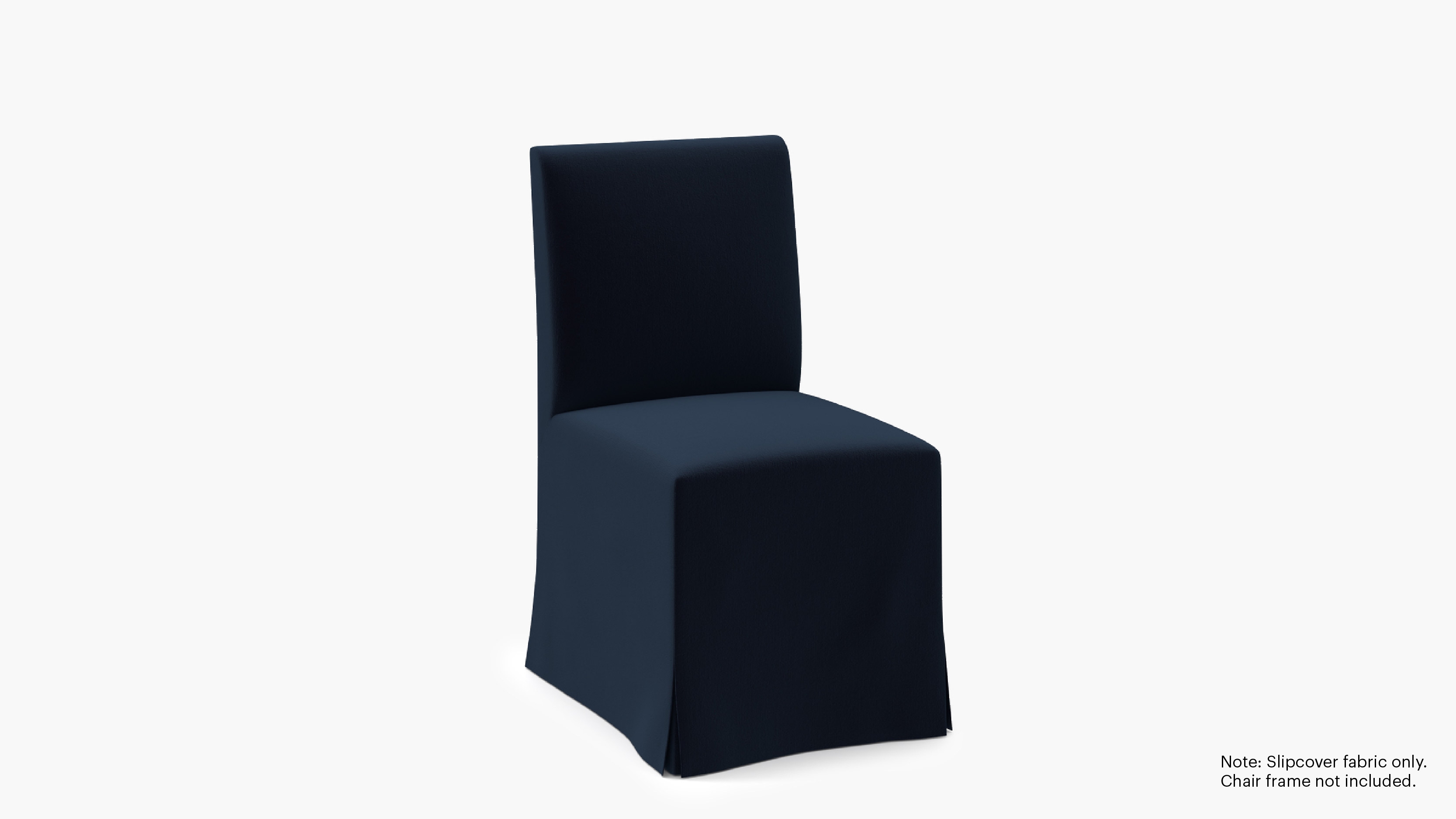 Slipcovered Signature Dining Chair - Cover Only, Navy Performance Velvet - Image 1