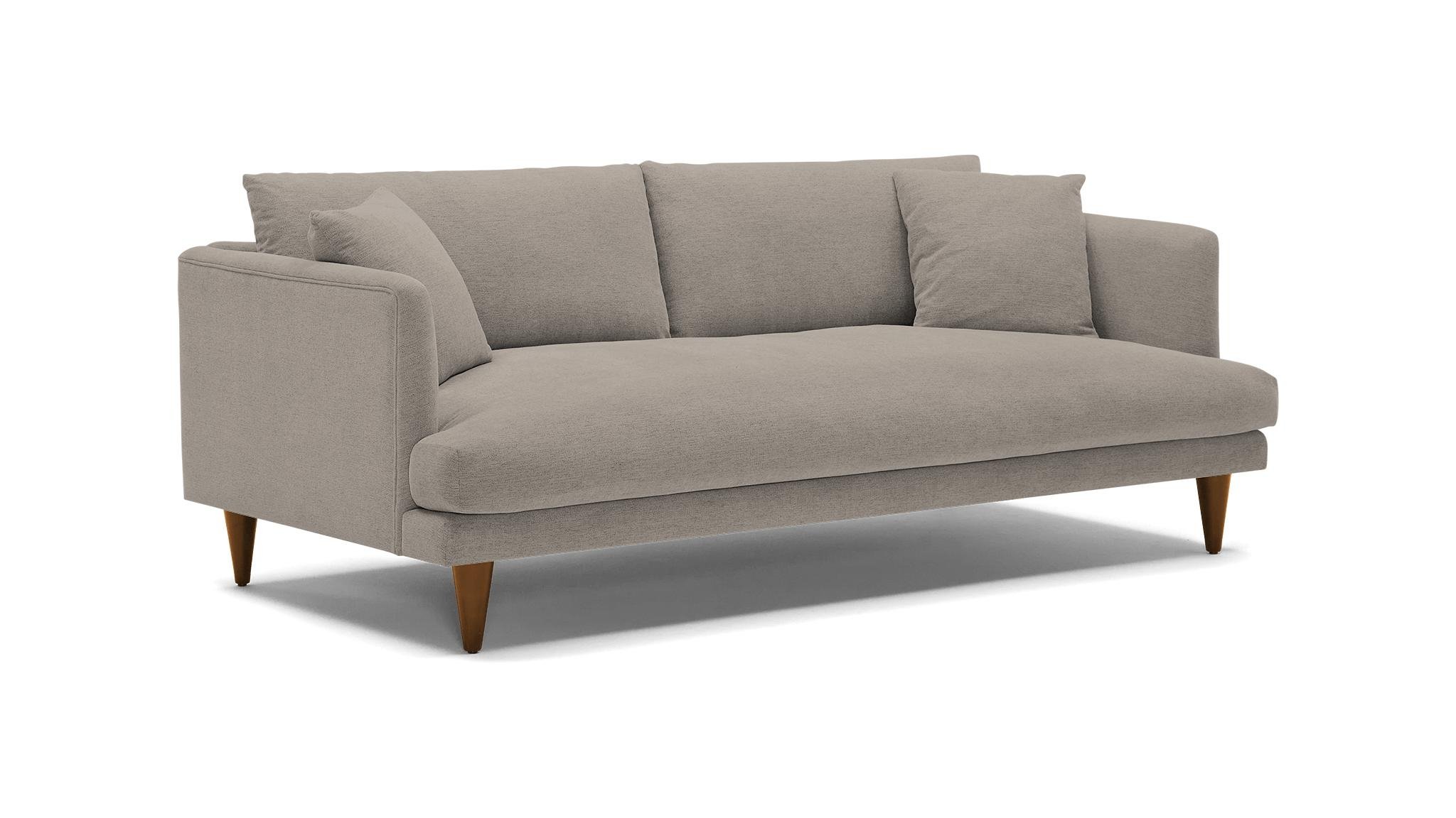 Beige/White Lewis Mid Century Modern Sofa - Prime Stone - Mocha - Cone - Image 1