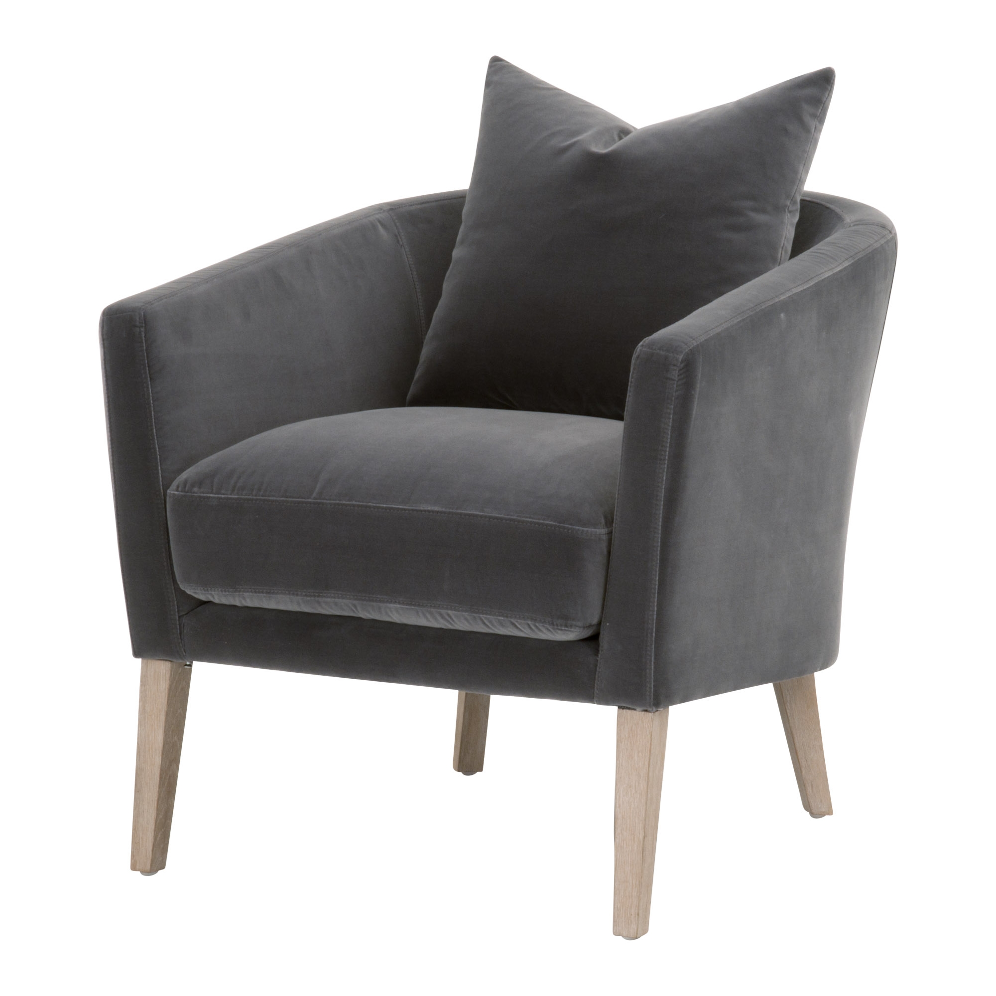Indra Club Chair, Charcoal - Image 1