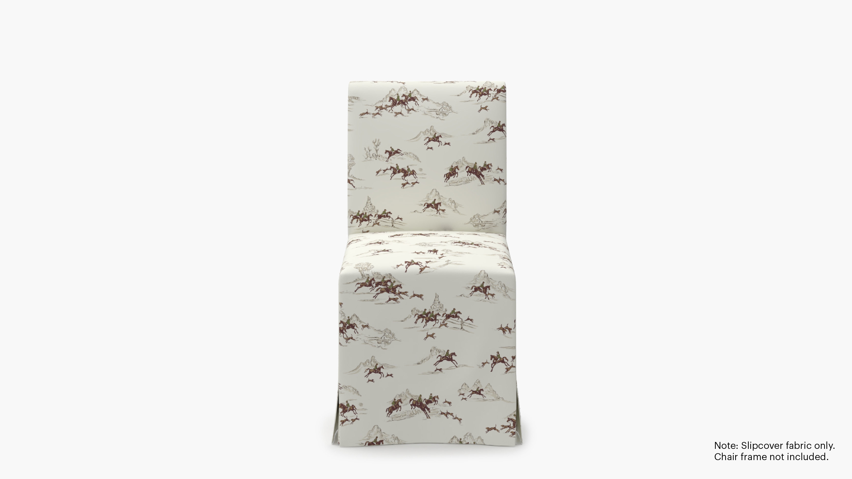 Slipcovered Signature Dining Chair - Cover Only, Green Cotswold Hunt - Image 0