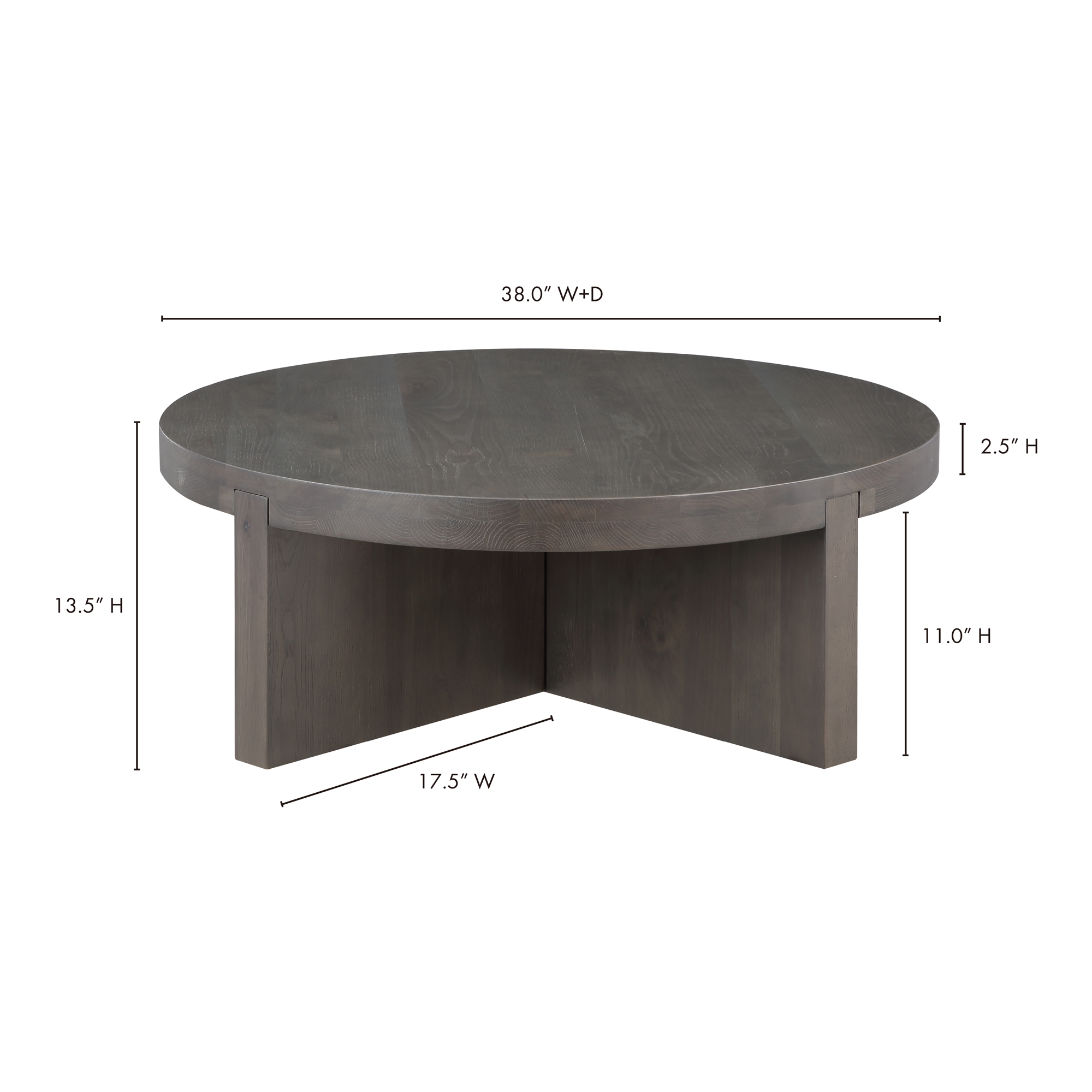 Folke Round Coffee Table Dark Brown - Image 8