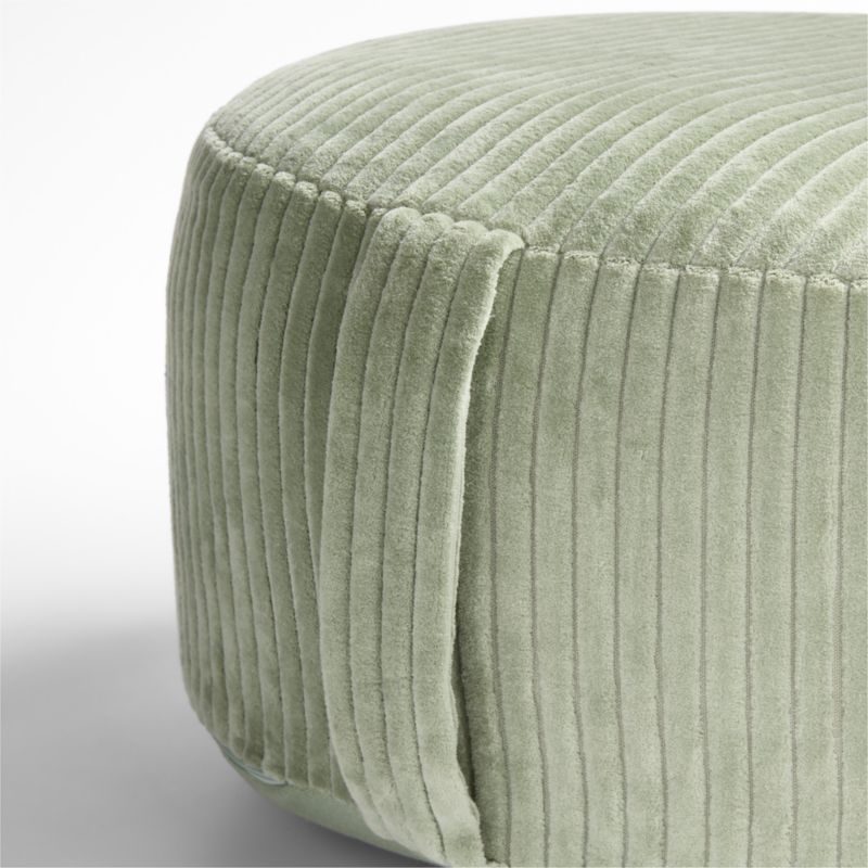Verte Green Organic Cotton Velvet Corduroy Kids Floor Cushion - Image 1