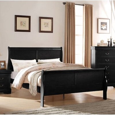 Louis Philippe Queen Bed In Black - Image 0
