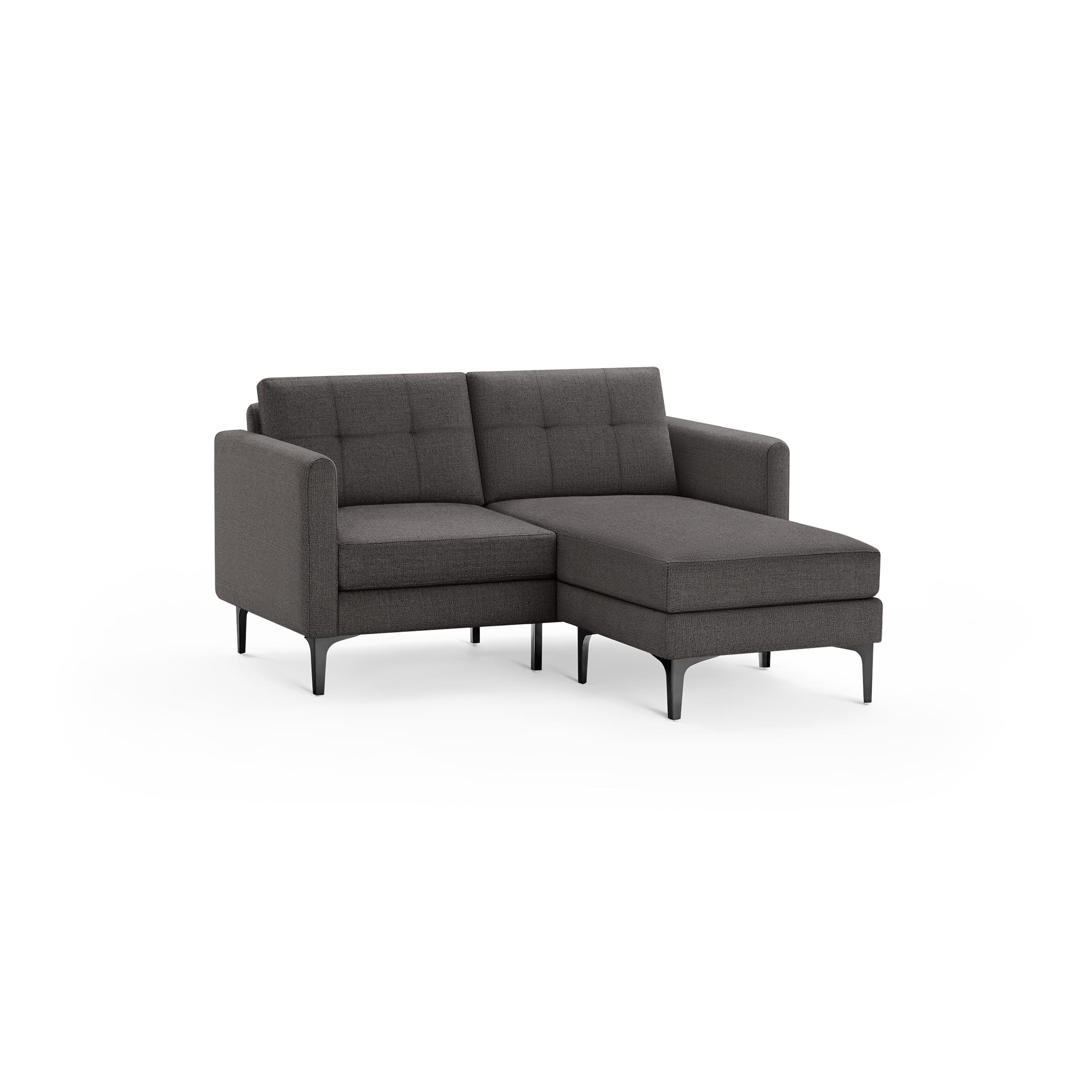 Nomad Loveseat with Chaise in Charcoal - Image 1