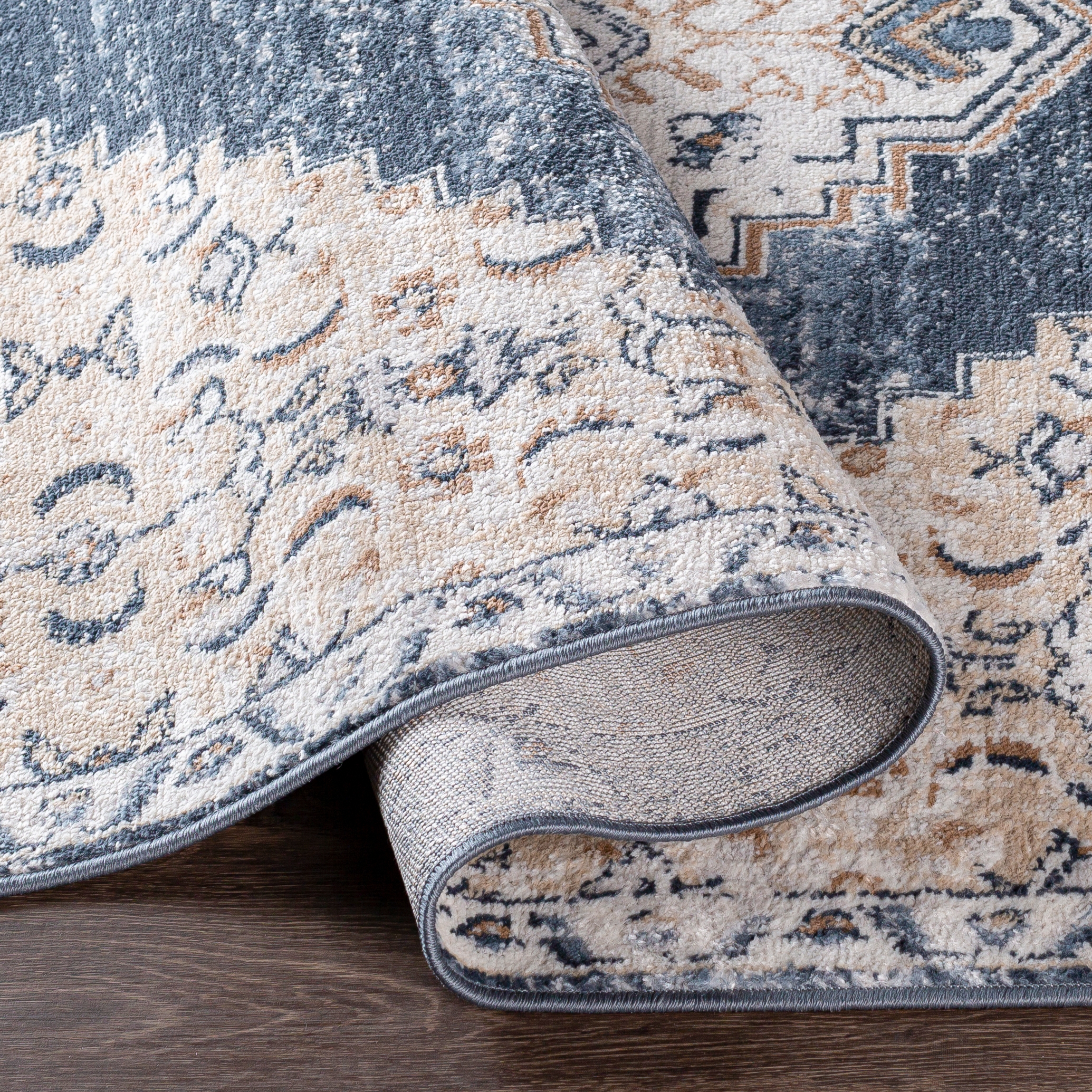 St Tropez Rug, 7'9" x 9'6", Blue - Image 5