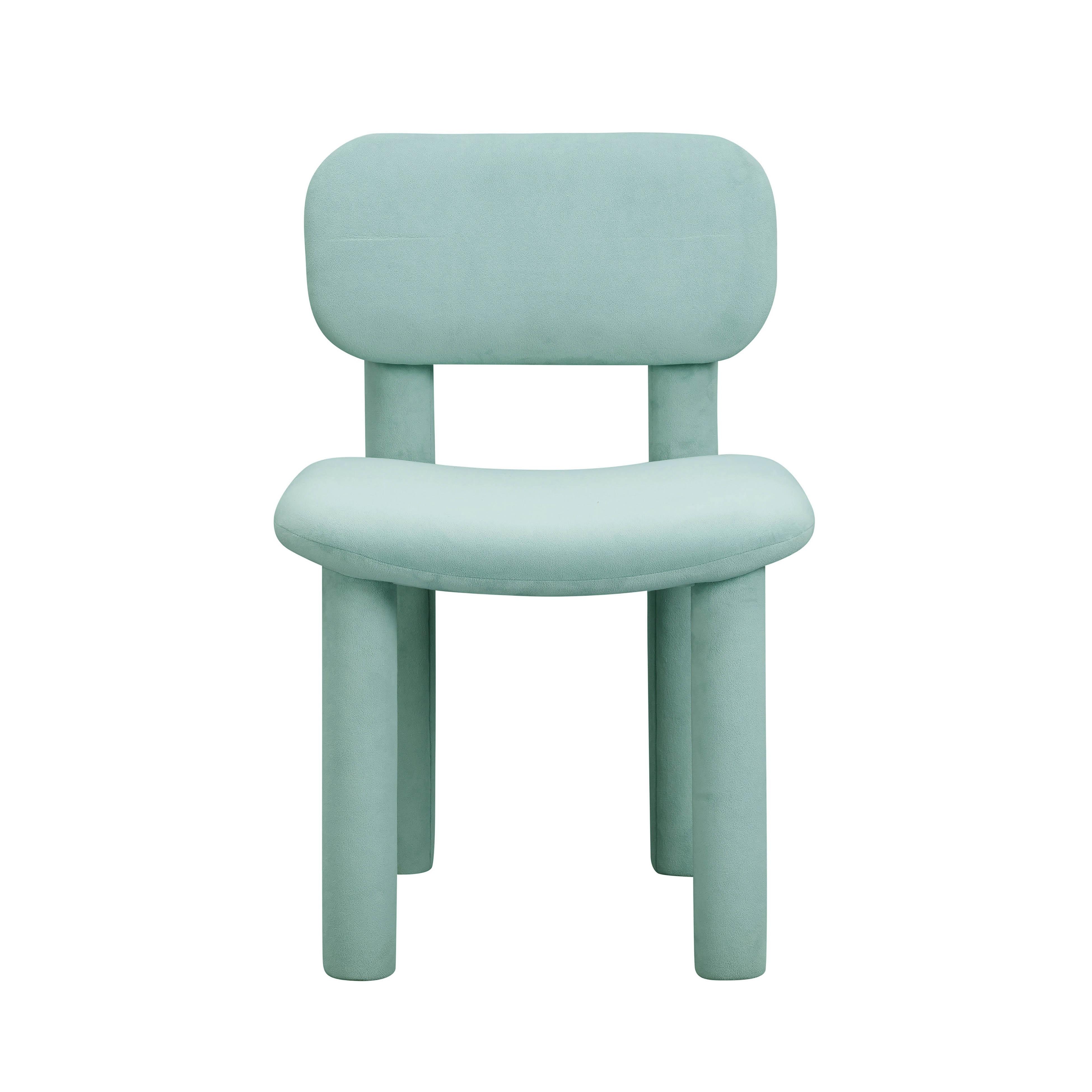 Elise Pale Blue Performance Velvet Dining Chair - Image 2