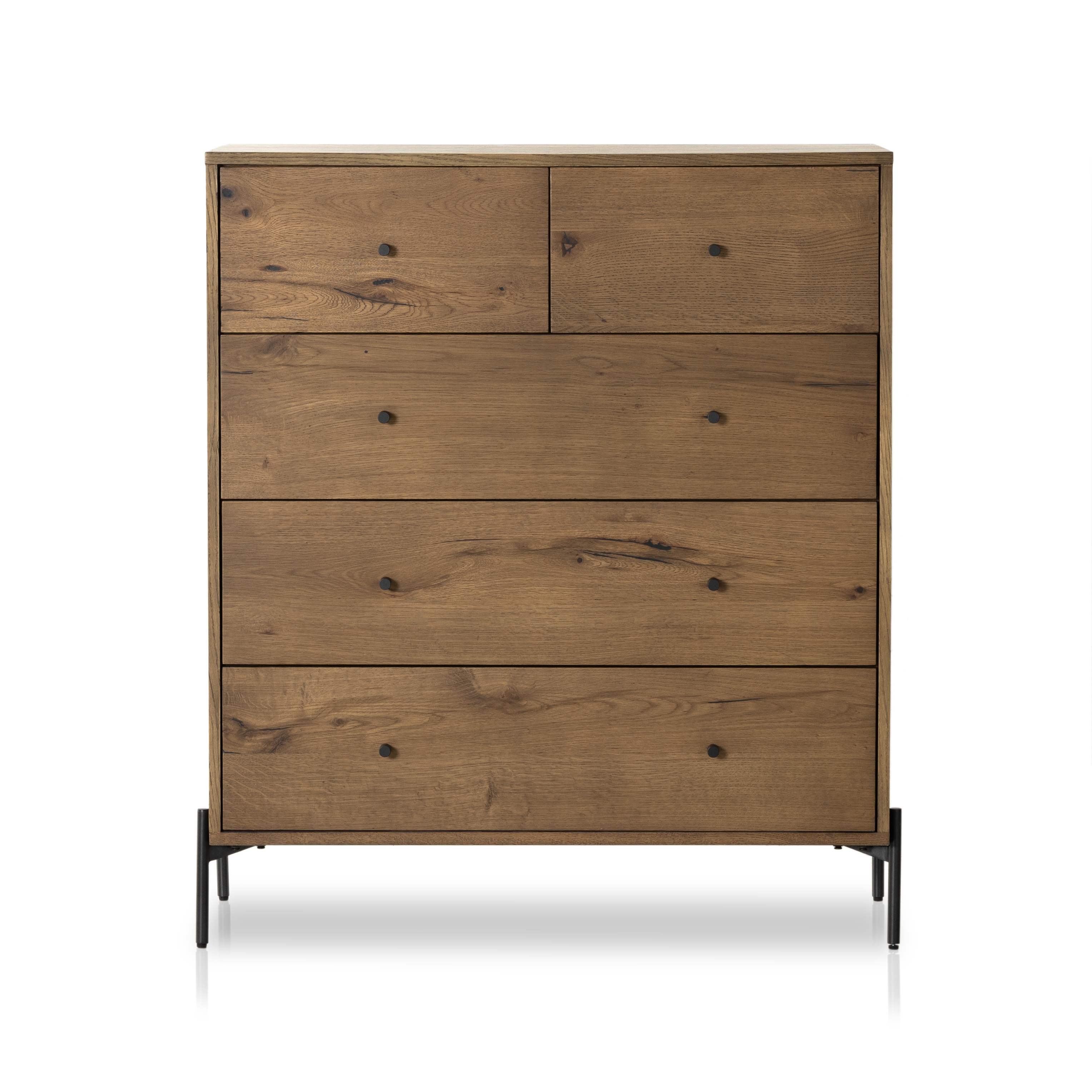 Eaton 5 Drawer Dresser-Amber Oak Resin - Image 3