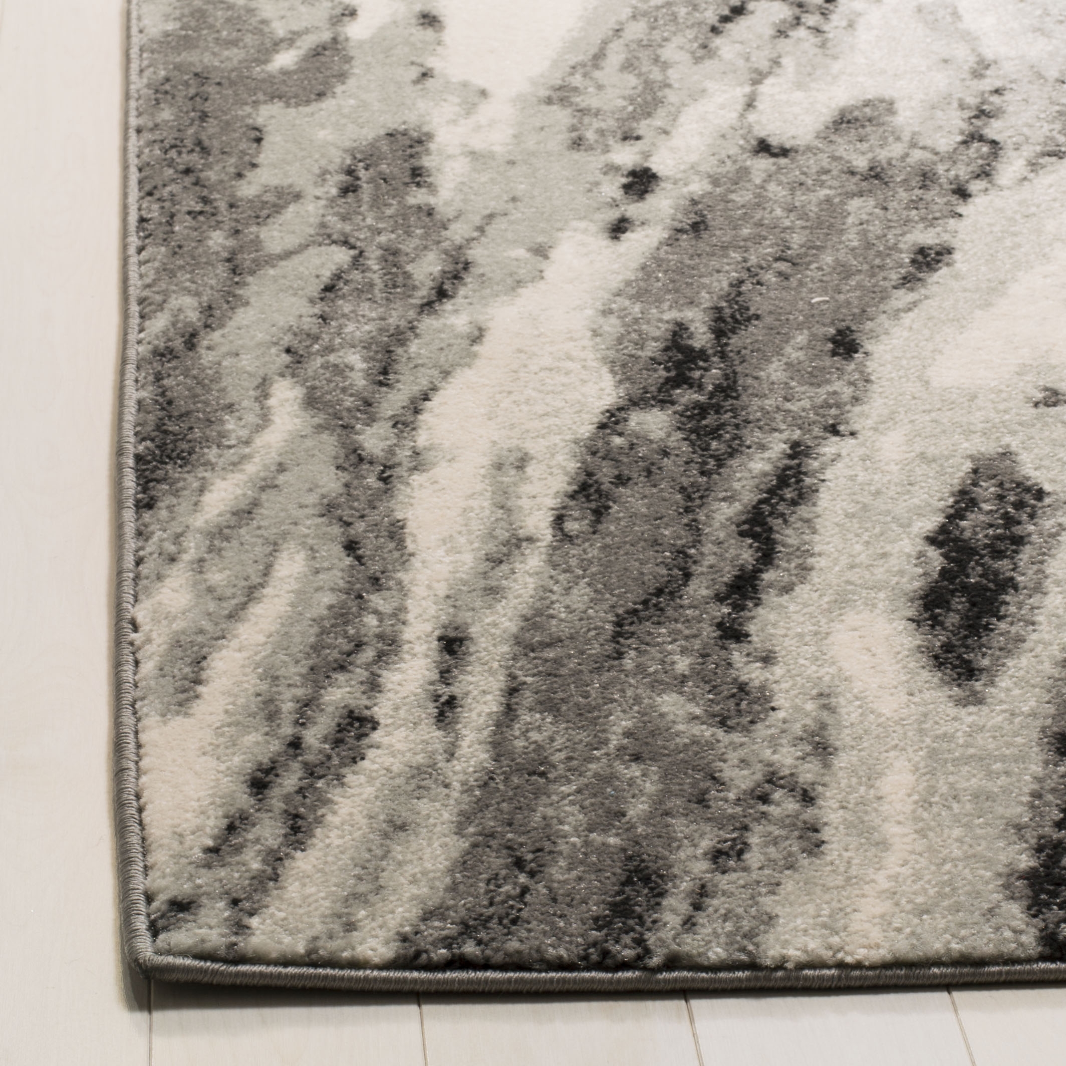 Arlo Home Woven Area Rug, EVK285F, Ivory/Grey,  2' 2" X 7' - Image 2